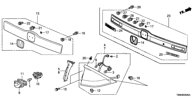 2013 Honda Insight Bulb, Wedge (12V 21W) (Amber) Diagram for 33303SCK003