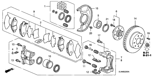2007 Honda Fit  Splash Guard Diagram for 45255SAAG50