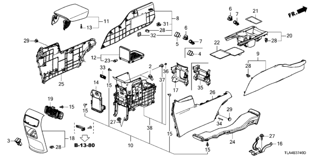 2021 Honda CR-V CUSHION, CLIP Diagram for 83472TLAA51