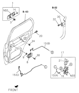 1999 Honda Passport  Lock, Right Rear Door Diagram for 8971254681