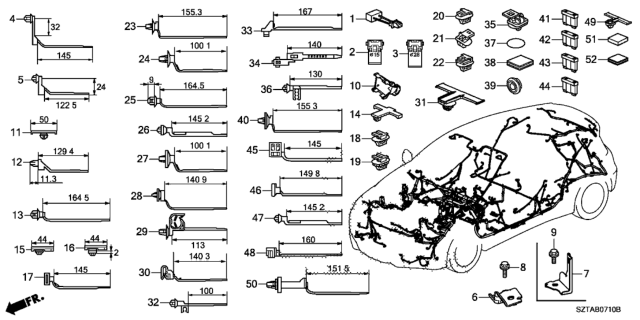 2016 Honda CR-Z  Bracket, Transmission Ground Cable (MT) Diagram for 32602SZTG00