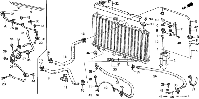 1989 Honda Accord Cap, Reserve Tank Diagram for 19102692010