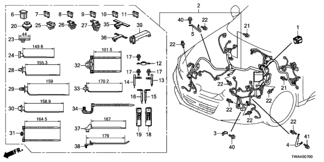 2021 Honda Accord Hybrid  Fuse, Multi Block Diagram for 38231TVAA01