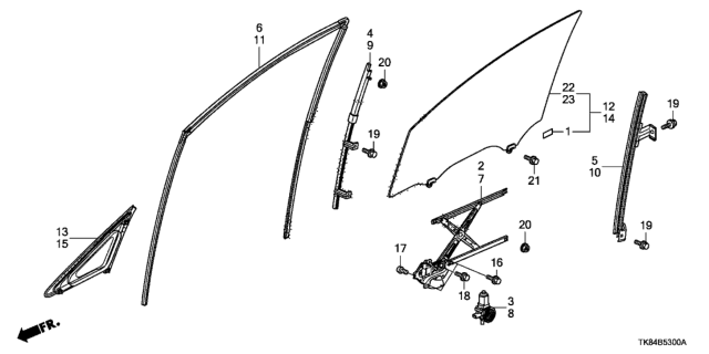 2016 Honda Odyssey Sash, L. FR. (Lower) Diagram for 72271TK8A11
