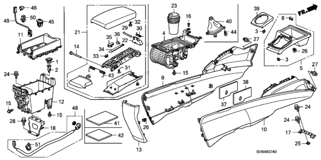 2011 Honda Civic  Ashtray Assy., FR. *NH167L* (GRAPHITE BLACK) Diagram for 77700SNAK01ZA