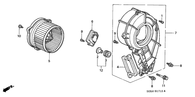 2004 Honda Odyssey Bolt-Washer Diagram for 90122S0XA01