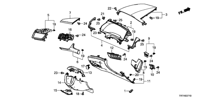 2017 Honda Clarity Fuel Cell  Panel, Meter *NH900L* Diagram for 77201TRTA01ZA