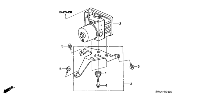 2005 Honda CR-V Rubber, Mount Diagram for 57101SHJA02