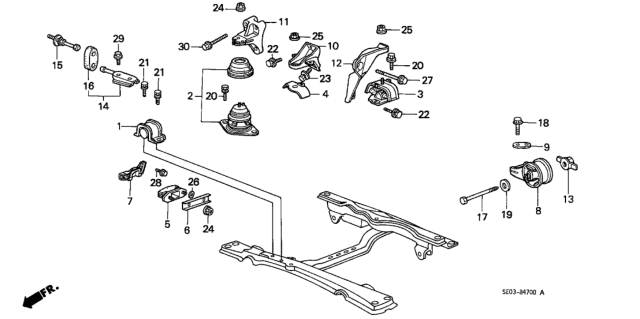 1986 Honda Accord  Bolt-Washer (6X10) Diagram for 934020601000