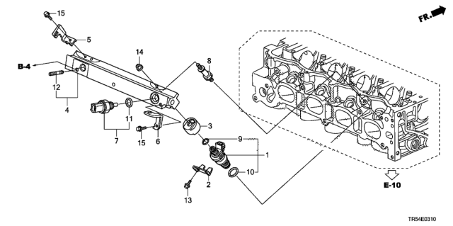 2015 Honda Civic Bolt, Fuel Pipe Diagram for 90027RNEA00