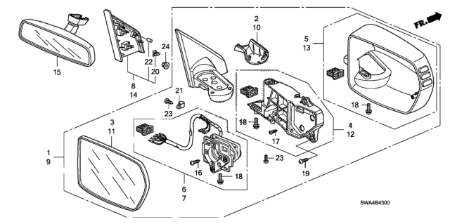 2011 Honda CR-V Clamp, Harness Diagram for 91565SEA003