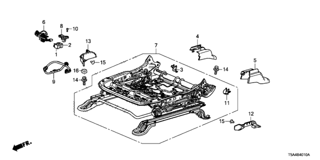 2015 Honda Fit  Cover, L. FR. Seat Foot (Inner) *NH900L* (RR) (NEUTRAL BLACK) Diagram for 81506T5RA01ZA