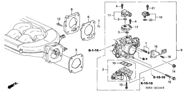 2001 Honda Odyssey Stay, Throttle Wire Diagram for 16411P8EA01