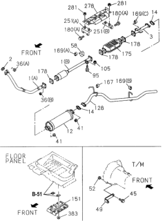 1994 Honda Passport  Nut, Protector Diagram for 8943801600