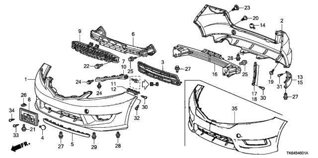 2011 Honda Fit Bolt, Flange (8X20) Diagram for 90162TK6A00