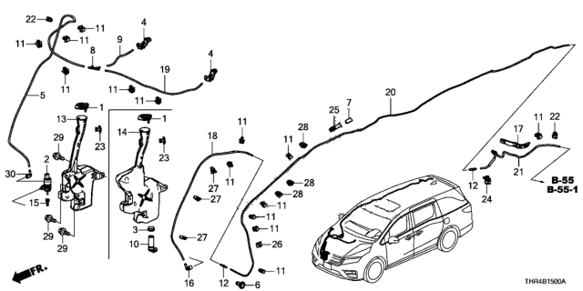 2019 Honda Odyssey Connector (Y) Diagram for 76830THRA01