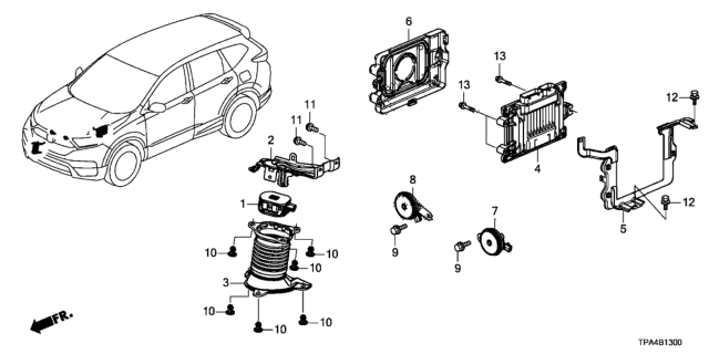 2020 Honda CR-V Hybrid  BRACKET Diagram for 37451TPGA00