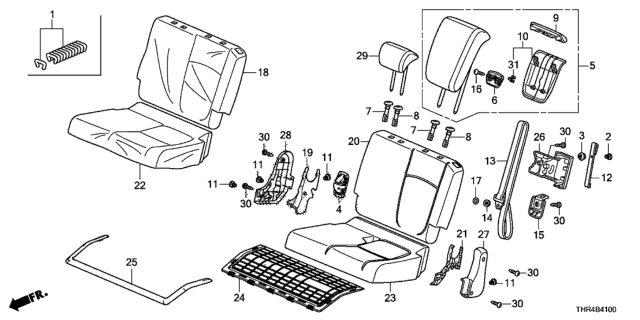 2019 Honda Odyssey Cover, L. RR. Seat Reclining (Inner) *YR507L* (SHADOW BEIGE) Diagram for 82527TK8A01ZD