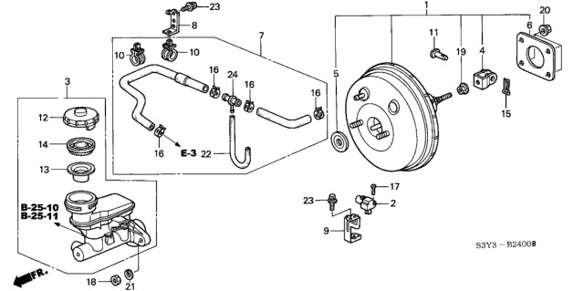 2002 Honda Insight Yoke, Push Rod Diagram for 46151S3Y003