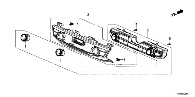 2019 Honda Clarity Electric Knob Dial Se*NH930L* Diagram for 79601TBAX51ZF