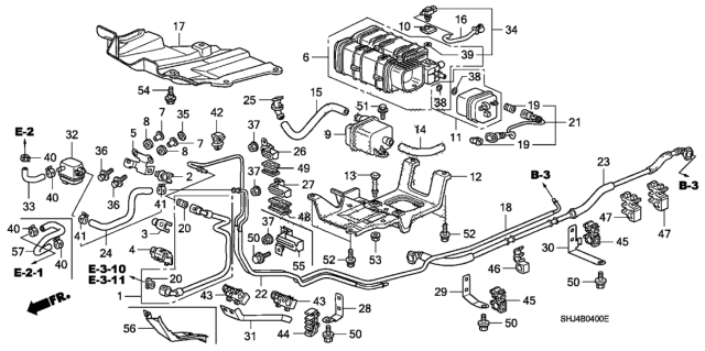 2006 Honda Odyssey  Bracket, Canister Diagram for 17358SHJA00