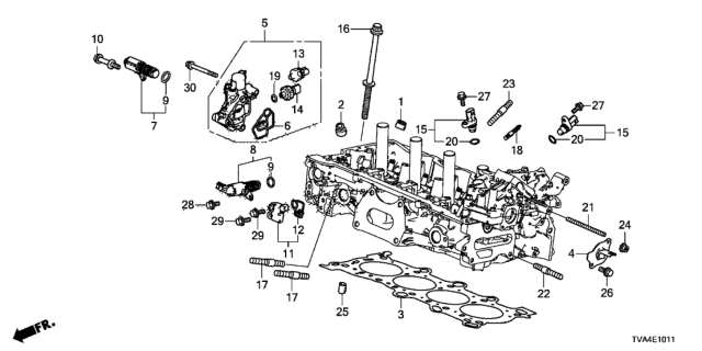 2020 Honda Accord  Bolt, VTC Solenoid Diagram for 15835PNA003