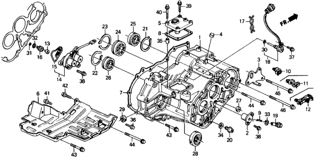 1990 Honda Civic  Oil Seal (40X76X9) (Nok) Diagram for 91206PC8005