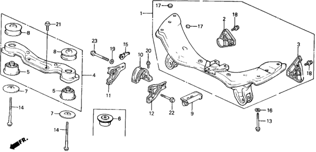 1991 Honda Civic  Nut, Yoke (12MM) Diagram for 90166SH9010
