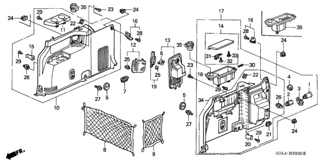 2001 Honda Odyssey Lock, Lid *NH284L* (LIGHT QUARTZ GRAY) Diagram for 84617S0XA01ZA