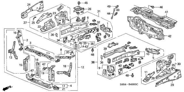 2005 Honda Civic  Bolt-Washer (8X16) Diagram for 934070801608