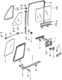 1983 Honda Civic Pin, Window Regulator Handle Diagram for 75342679000