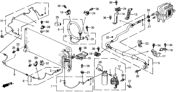 1990 Honda Prelude  Pipe A, Receiver (Fayette) Diagram for 80341SF1A11