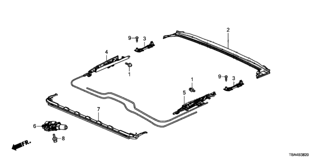 2017 Honda Civic  Deflector Assy Diagram for 70500TBAA01