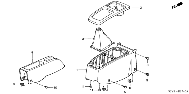 2003 Honda Insight  Grommet, Screw (4MM) Diagram for 90681SS1003