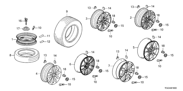 2021 Honda Civic  Weight, Balance (10G) (Toho Zink) Diagram for 44721TY2N01