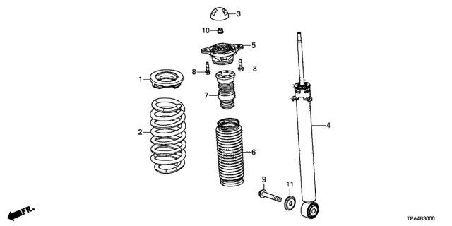 2021 Honda CR-V Hybrid DAMPER UNIT (4WD) Diagram for 52611TPGA52