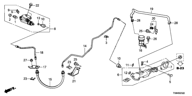 2015 Honda Civic  Bracket A, Clutch Pipe Diagram for 46995TR0A41