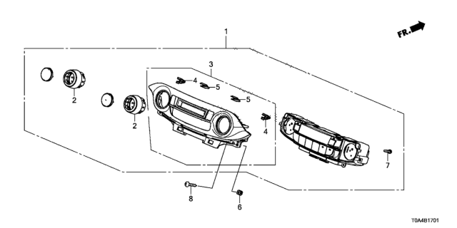 2012 Honda CR-V Knob Set, Dial *NH831L* (SHINY DARK METALLIC) Diagram for 79603T0AA41ZA