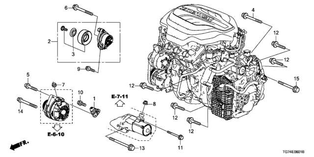2016 Honda Pilot Bolt, Flange, 12X12 Diagram for 957011212008
