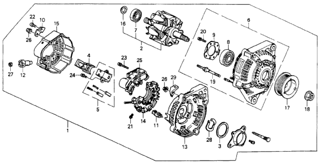 1993 Honda Accord  Screw Diagram for 31147P13003