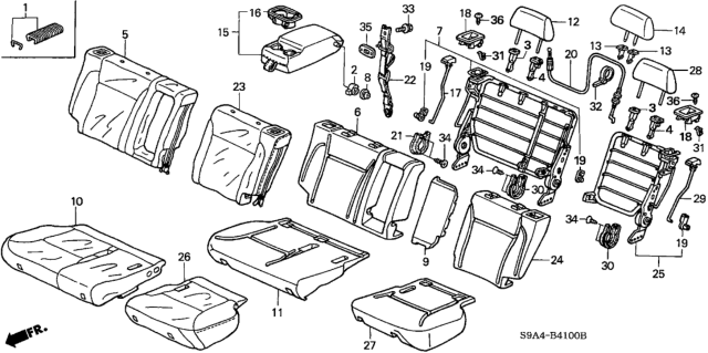 2005 Honda CR-V Screw, Tapping (4X10) Diagram for 9390524280