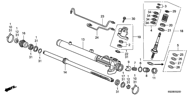 1998 Honda Civic Circlip, Outer (20MM) Diagram for 53656S84A01