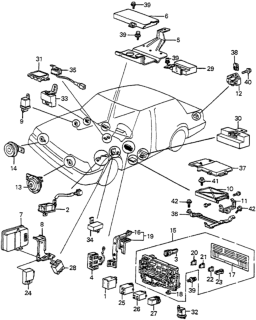1985 Honda Accord  Relay Assy., Side Marker (Sankyo) Diagram for 38350SA5674
