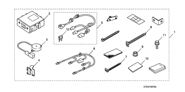 2010 Honda Accord Buzzer, Back-Up Sensor Diagram for 08V67SEL7M005