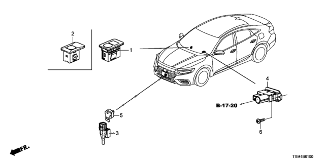 2020 Honda Insight SENSOR, HUMIDITY Diagram for 80590TXMA01