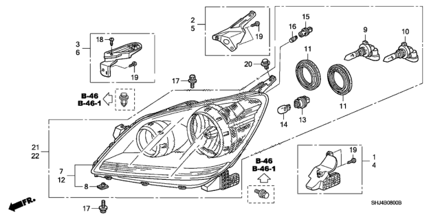 2008 Honda Odyssey Socket (T10) Diagram for 33304S5A003