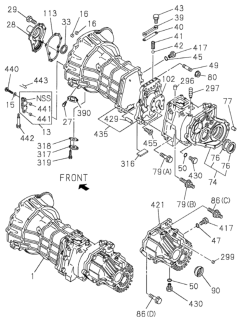 2000 Honda Passport  Bolt Gear Case Diagram for 0281510250
