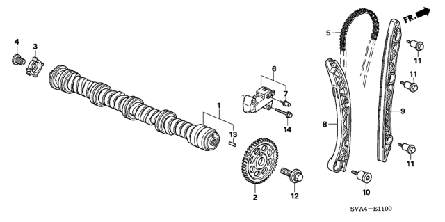 2008 Honda Civic Plate, TDC Pulser Diagram for 14221RNAA01