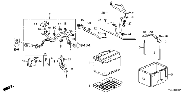 2021 Honda Accord Cover, Battery Terminal Diagram for 32418TVA003