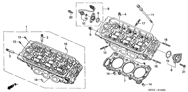 2003 Honda Pilot O-Ring (13.5X1.2) Diagram for 91307PZ3000